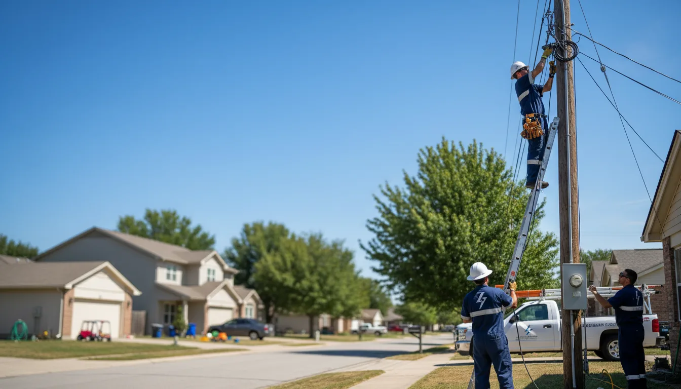 Residential electrician providing installation services in Warfield, KY